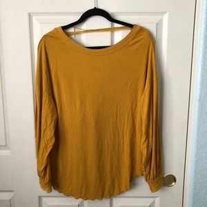 Free People Tops - Free people shimmy shake yellow gold long sleeve Free People Tops - Free people shimmy shake yellow gold long sleeve
